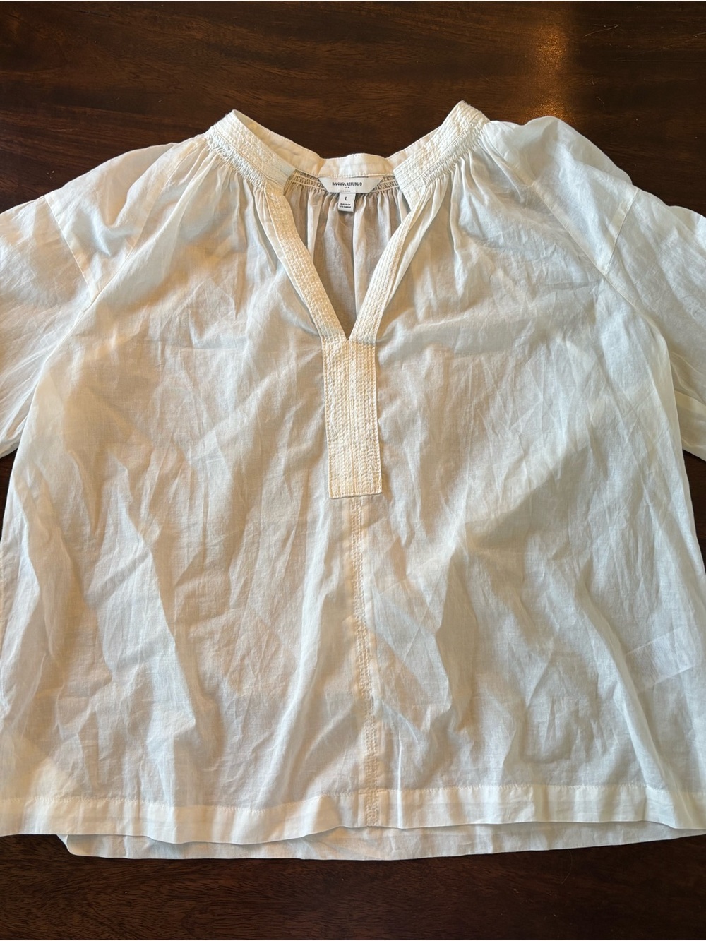 Breezy Cotton White Peasant Blouse